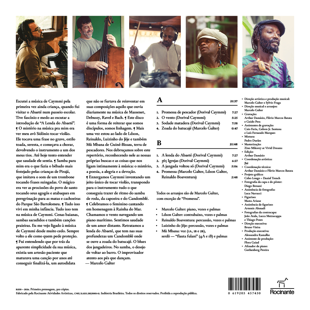 Verso do disco de vinil